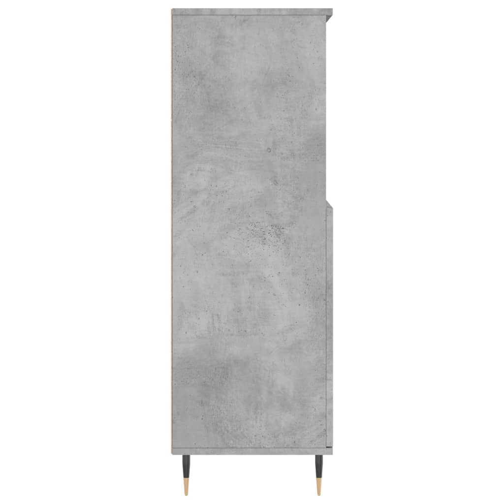 vidaXL Highboard Concrete Grey 60x36x110 cm Engineered Wood