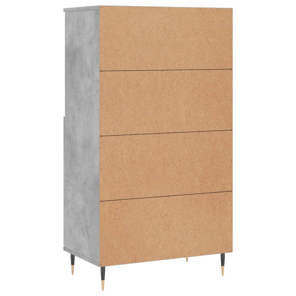 vidaXL Highboard Concrete Grey 60x36x110 cm Engineered Wood