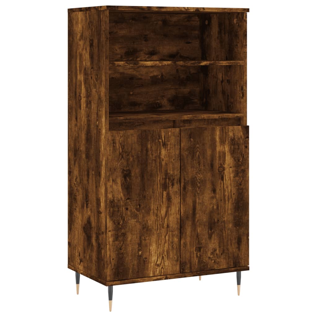 vidaXL Highboard Smoked Oak 60x36x110 cm Engineered Wood