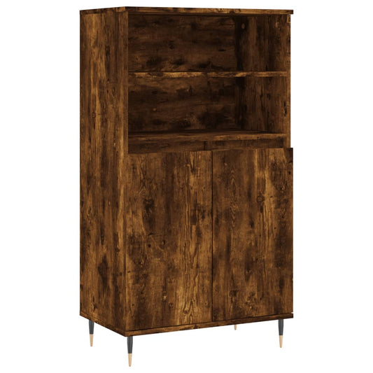 vidaXL Highboard Smoked Oak 60x36x110 cm Engineered Wood