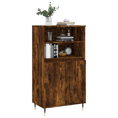vidaXL Highboard Smoked Oak 60x36x110 cm Engineered Wood