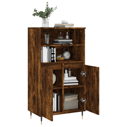 vidaXL Highboard Smoked Oak 60x36x110 cm Engineered Wood