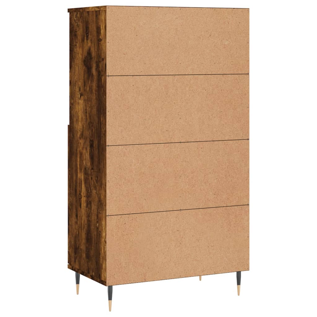 vidaXL Highboard Smoked Oak 60x36x110 cm Engineered Wood