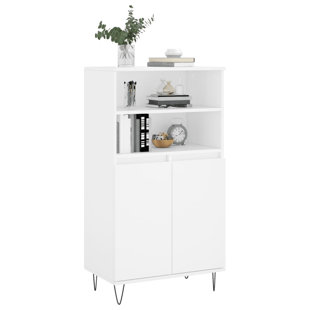 vidaXL Highboard White 60x36x110 cm Engineered Wood
