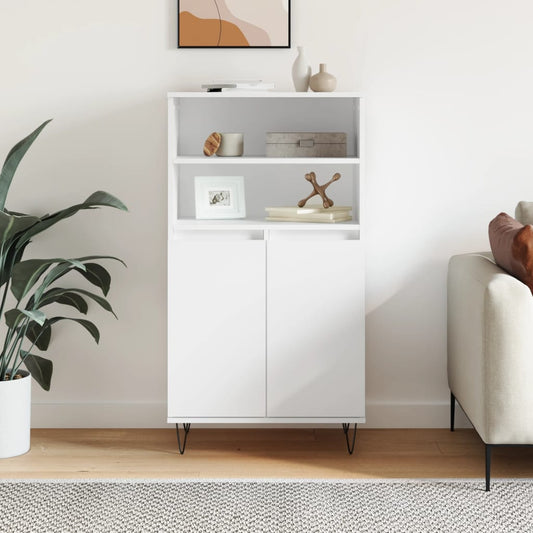 vidaXL Highboard White 60x36x110 cm Engineered Wood