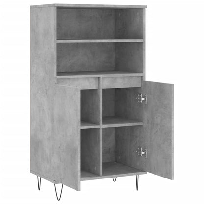 vidaXL Highboard Concrete Grey 60x36x110 cm Engineered Wood