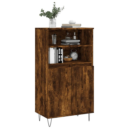 vidaXL Highboard Smoked Oak 60x36x110 cm Engineered Wood