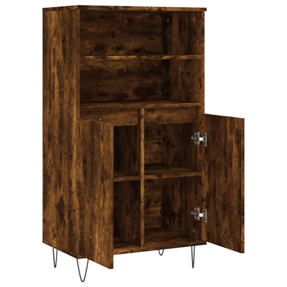 vidaXL Highboard Smoked Oak 60x36x110 cm Engineered Wood