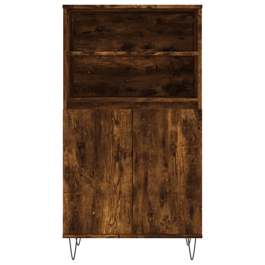 vidaXL Highboard Smoked Oak 60x36x110 cm Engineered Wood