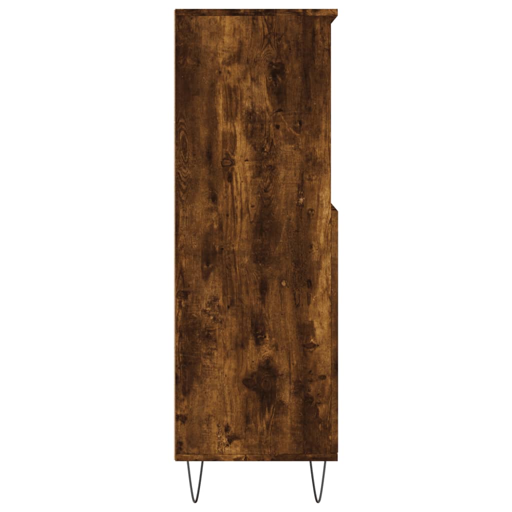 vidaXL Highboard Smoked Oak 60x36x110 cm Engineered Wood