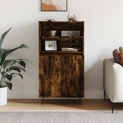 vidaXL Highboard Smoked Oak 60x36x110 cm Engineered Wood