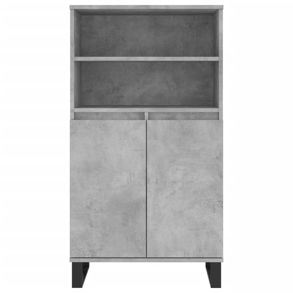 vidaXL Highboard Concrete Grey 60x36x110 cm Engineered Wood