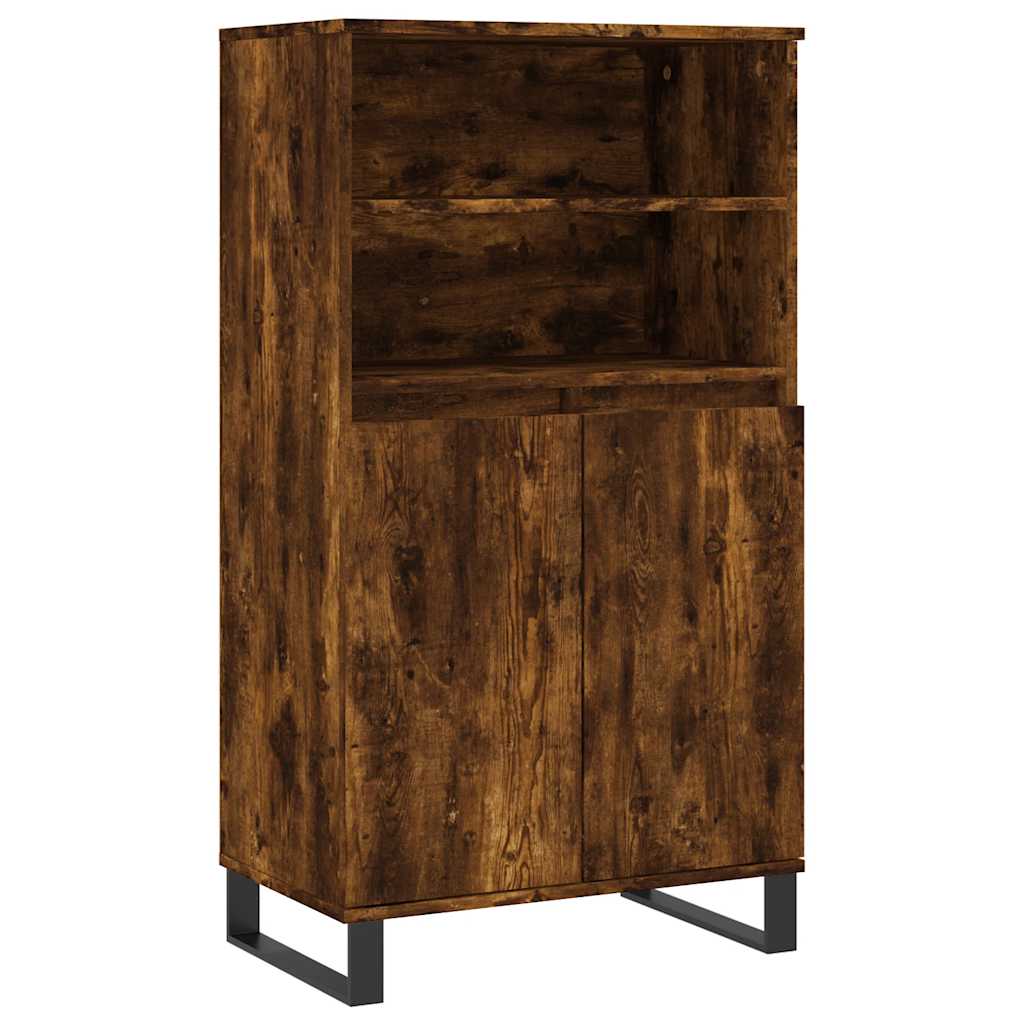 vidaXL Highboard Smoked Oak 60x36x110 cm Engineered Wood