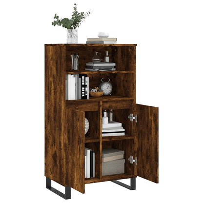 vidaXL Highboard Smoked Oak 60x36x110 cm Engineered Wood