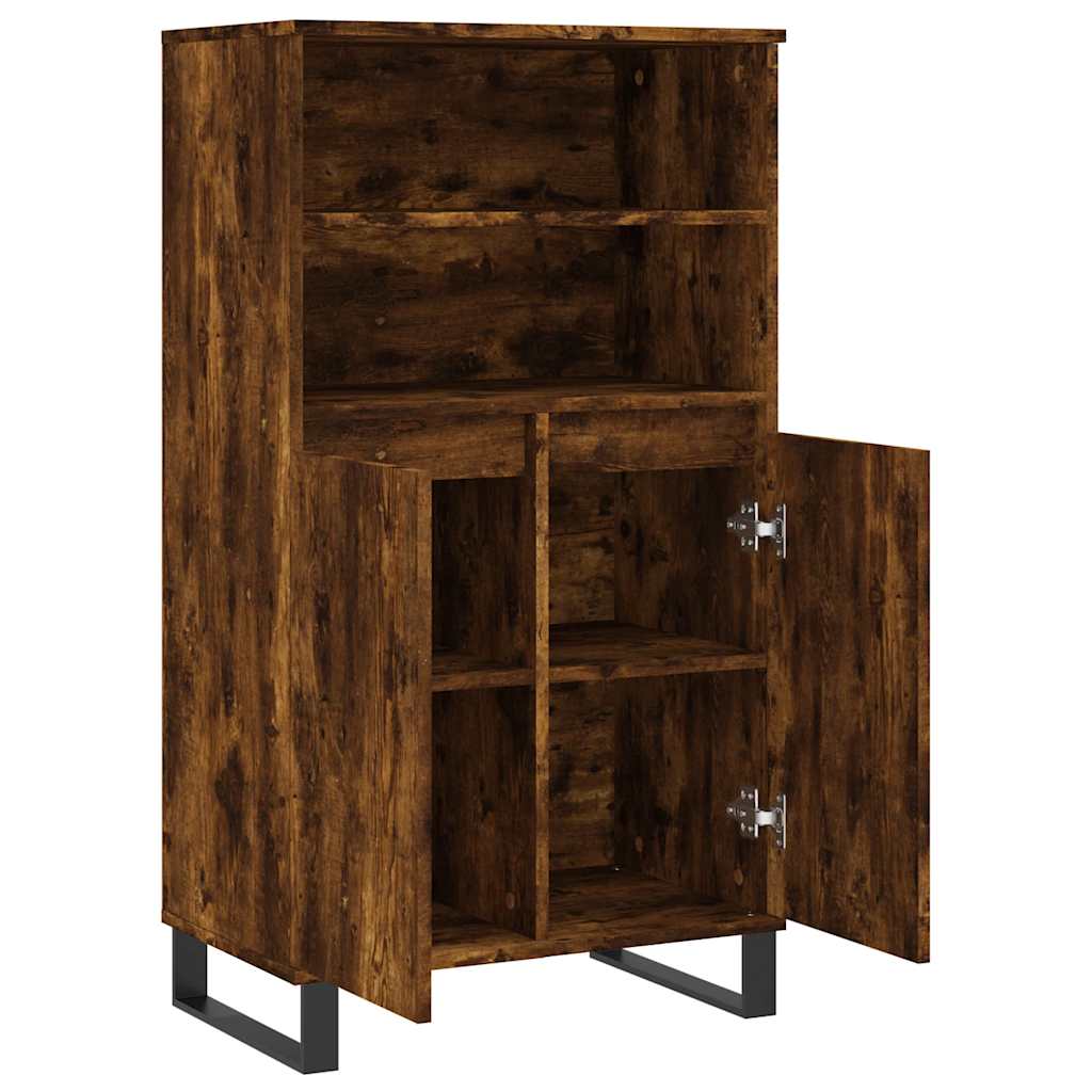 vidaXL Highboard Smoked Oak 60x36x110 cm Engineered Wood
