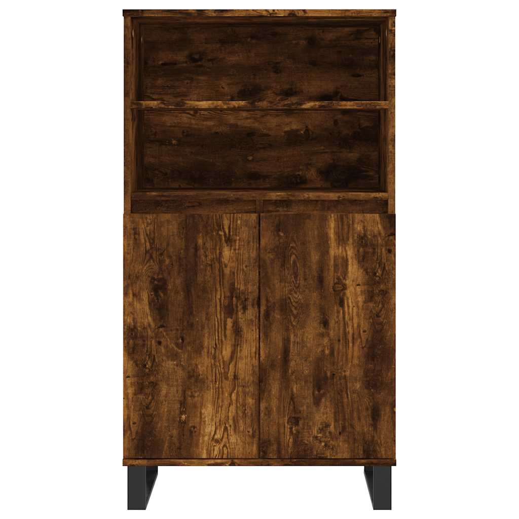 vidaXL Highboard Smoked Oak 60x36x110 cm Engineered Wood