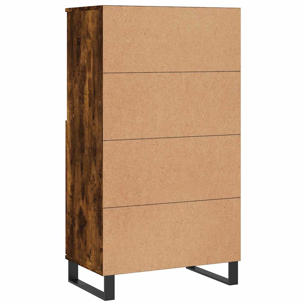 vidaXL Highboard Smoked Oak 60x36x110 cm Engineered Wood