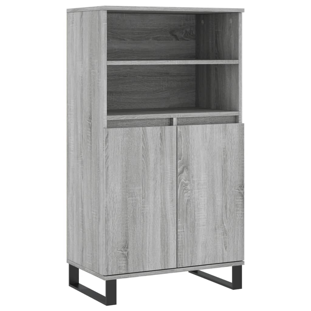 vidaXL Highboard Grey Sonoma 60x36x110 cm Engineered Wood