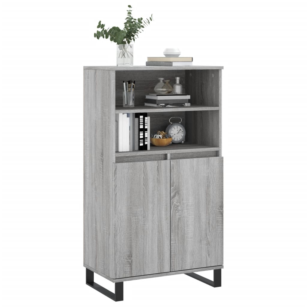 vidaXL Highboard Grey Sonoma 60x36x110 cm Engineered Wood