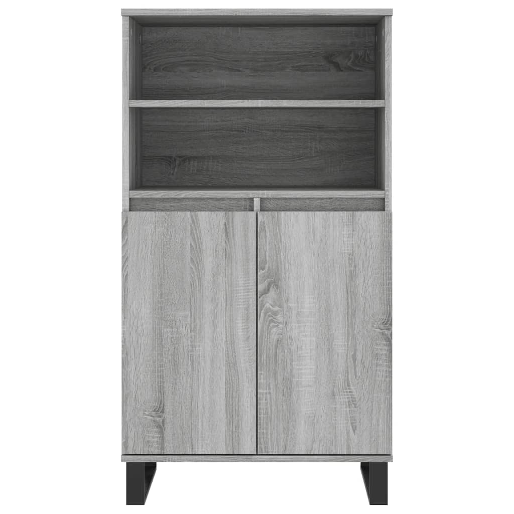 vidaXL Highboard Grey Sonoma 60x36x110 cm Engineered Wood