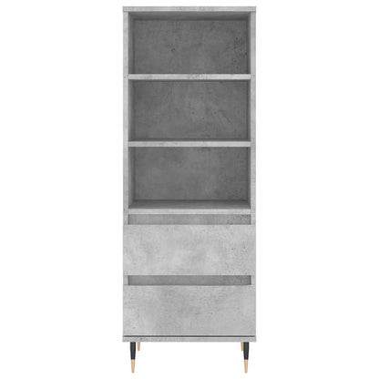 vidaXL Highboard Concrete Grey 40x36x110 cm Engineered Wood