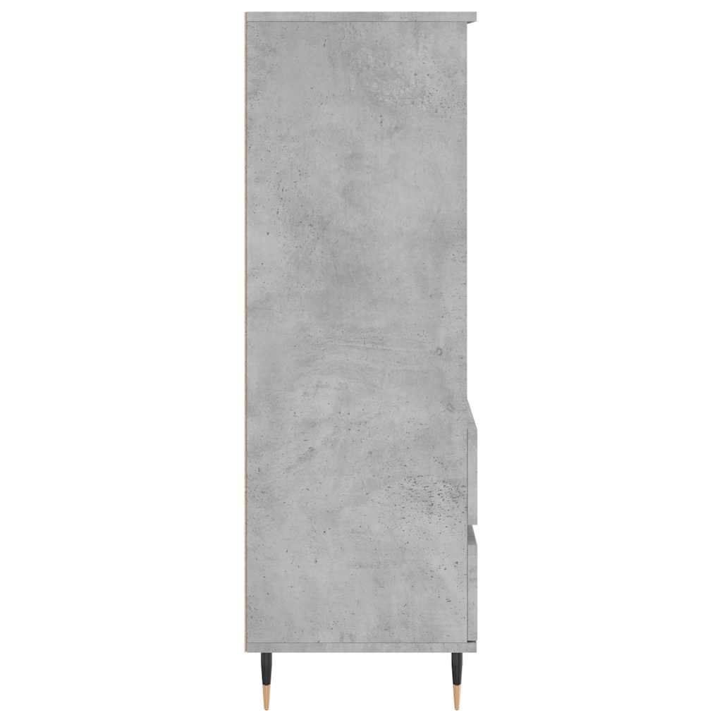 vidaXL Highboard Concrete Grey 40x36x110 cm Engineered Wood