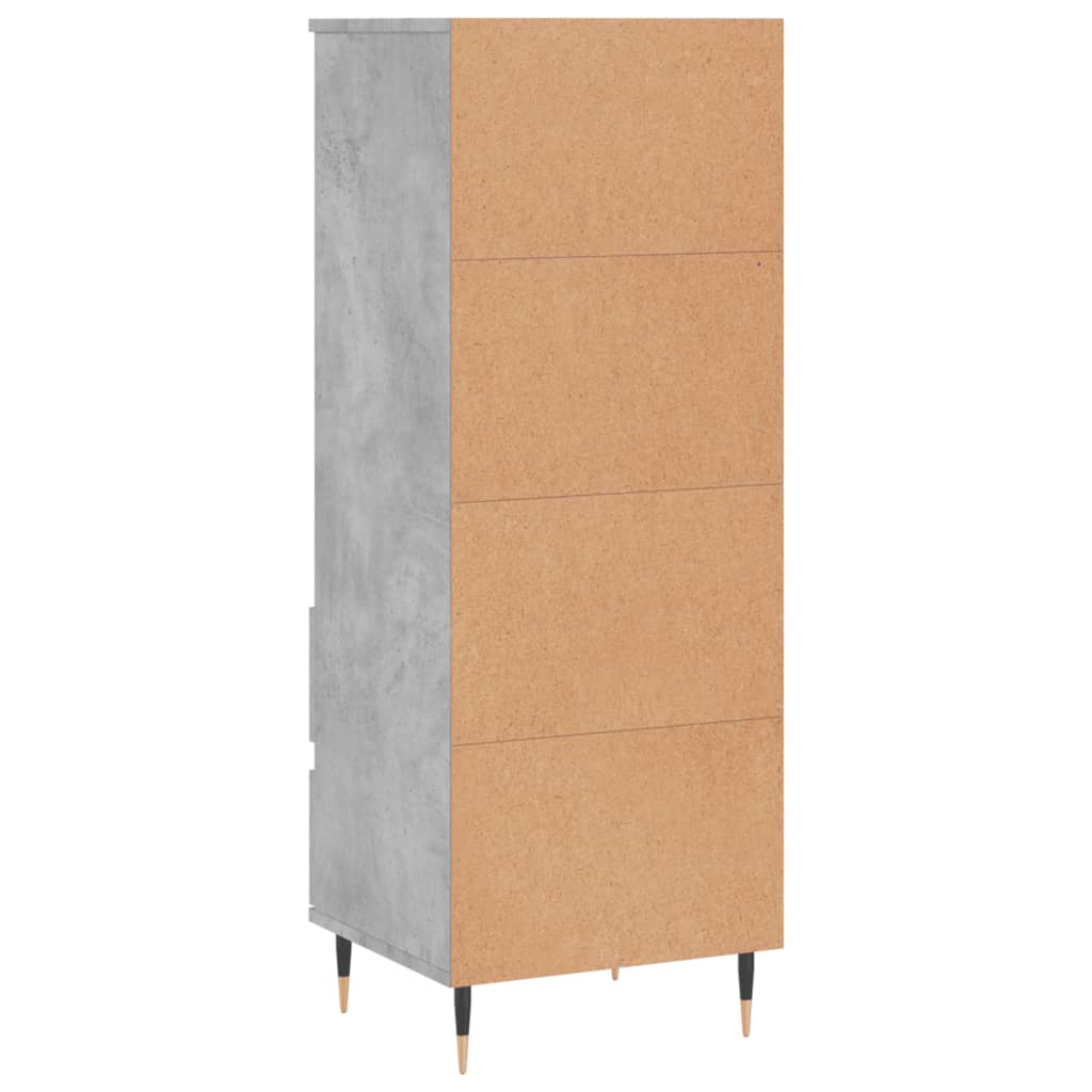 vidaXL Highboard Concrete Grey 40x36x110 cm Engineered Wood