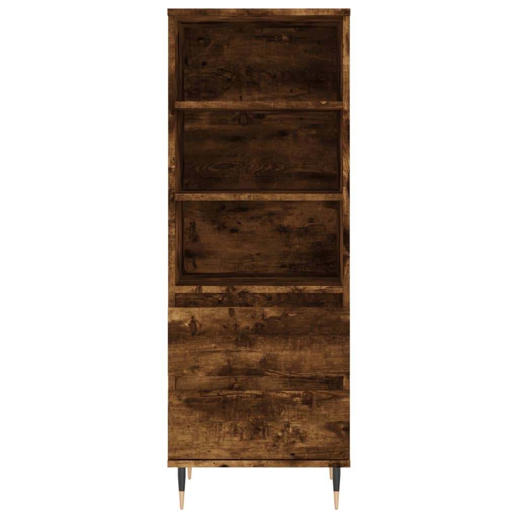 vidaXL Highboard Smoked Oak 40x36x110 cm Engineered Wood