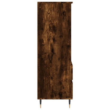 vidaXL Highboard Smoked Oak 40x36x110 cm Engineered Wood