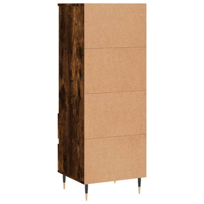 vidaXL Highboard Smoked Oak 40x36x110 cm Engineered Wood