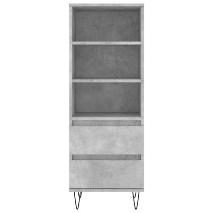 vidaXL Highboard Concrete Grey 40x36x110 cm Engineered Wood