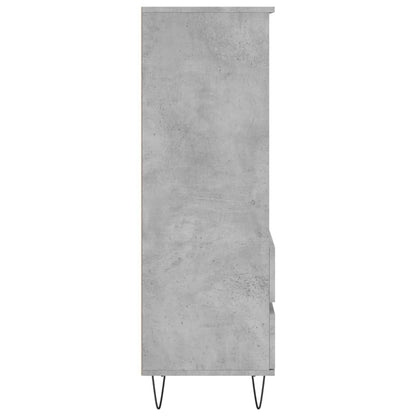 vidaXL Highboard Concrete Grey 40x36x110 cm Engineered Wood
