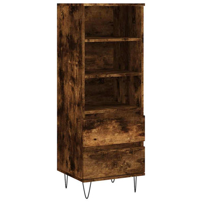 vidaXL Highboard Smoked Oak 40x36x110 cm Engineered Wood