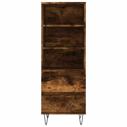vidaXL Highboard Smoked Oak 40x36x110 cm Engineered Wood