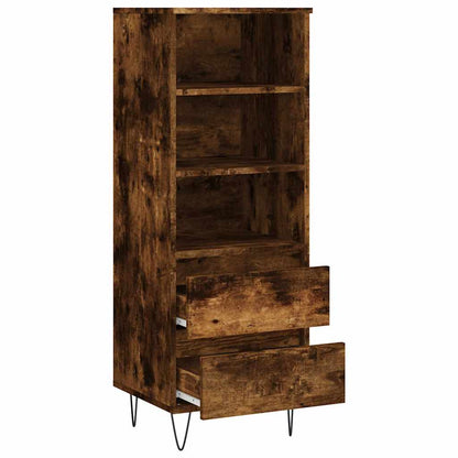 vidaXL Highboard Smoked Oak 40x36x110 cm Engineered Wood