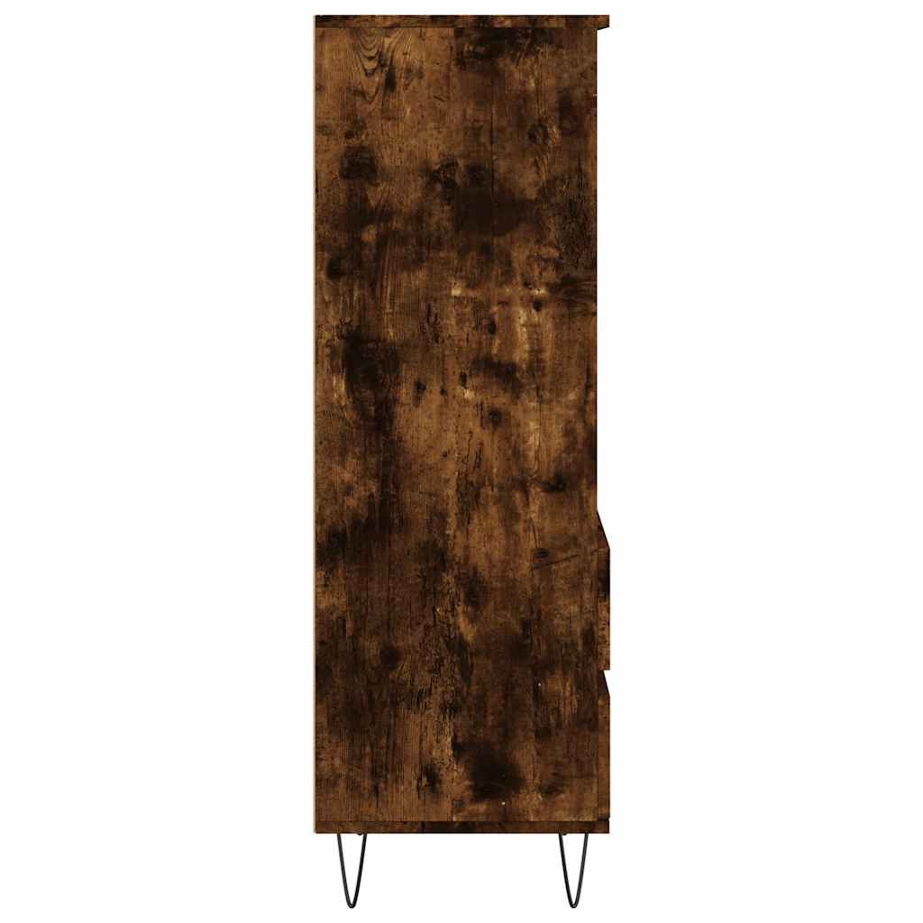 vidaXL Highboard Smoked Oak 40x36x110 cm Engineered Wood
