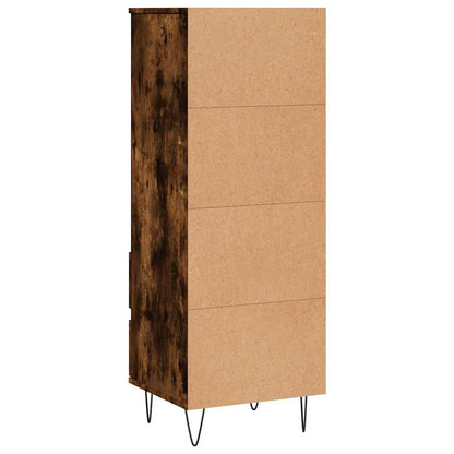 vidaXL Highboard Smoked Oak 40x36x110 cm Engineered Wood