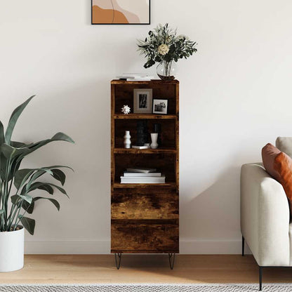 vidaXL Highboard Smoked Oak 40x36x110 cm Engineered Wood