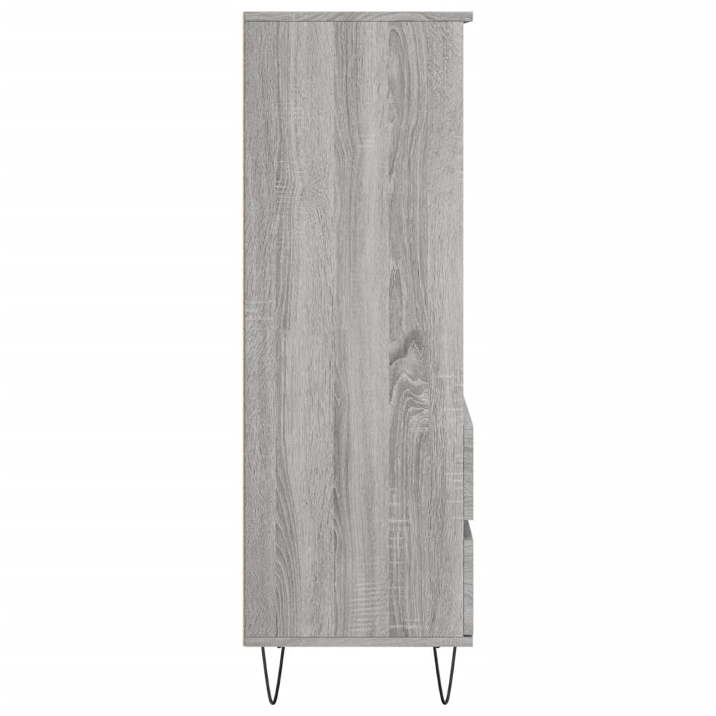 vidaXL Highboard Grey Sonoma 40x36x110 cm Engineered Wood