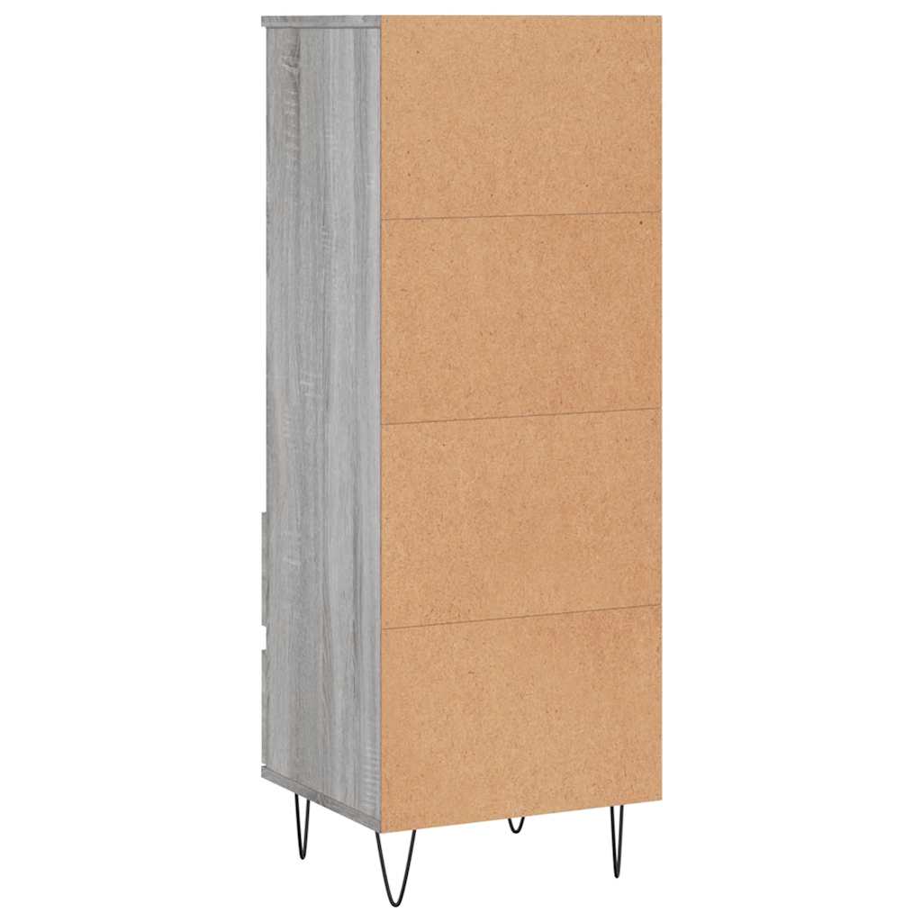 vidaXL Highboard Grey Sonoma 40x36x110 cm Engineered Wood
