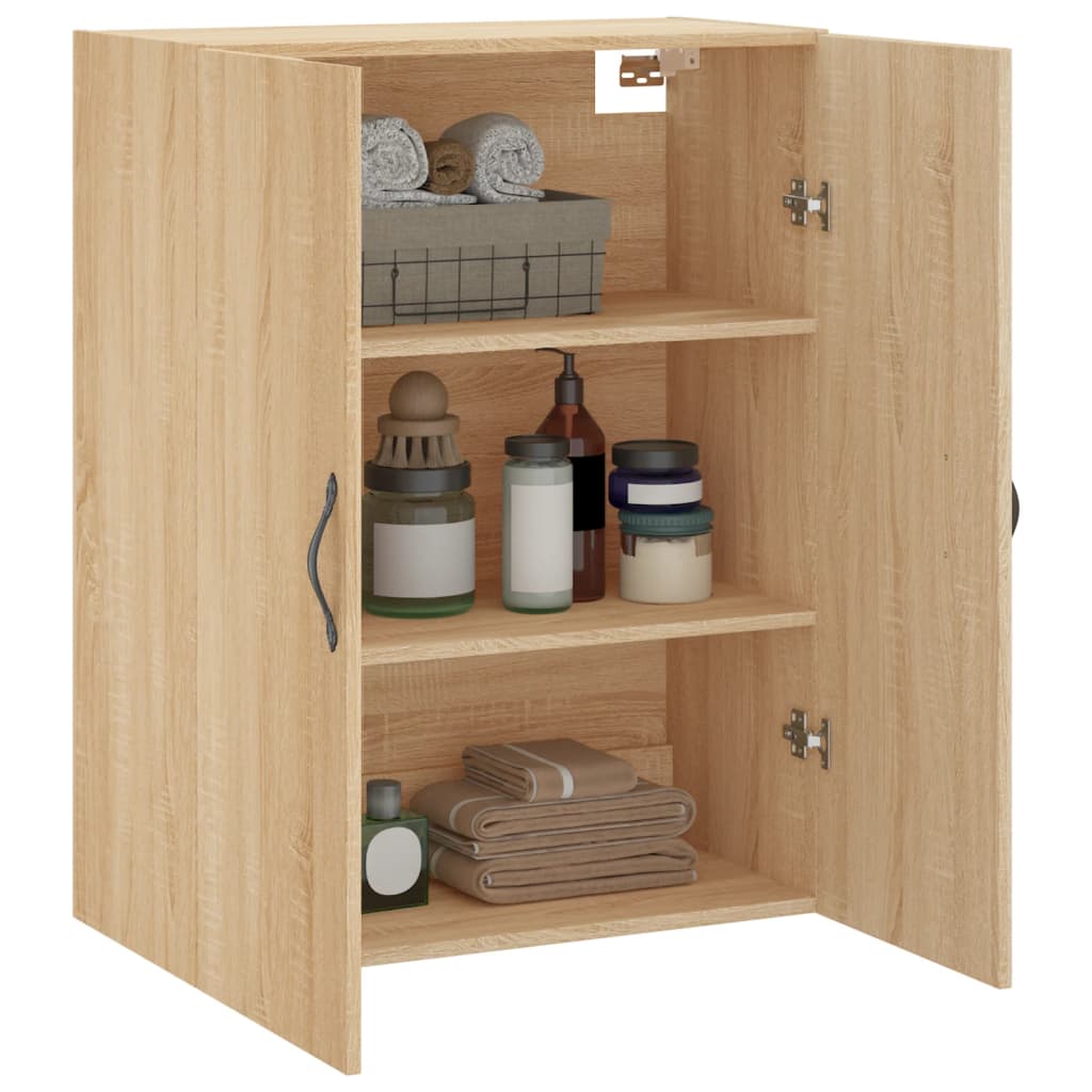 vidaXL Wall Mounted Cabinet Sonoma Oak 69,5x34x90 cm Engineered Wood