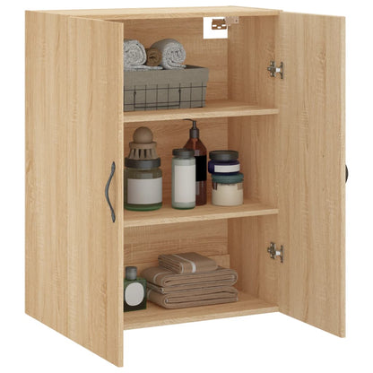 vidaXL Wall Mounted Cabinet Sonoma Oak 69,5x34x90 cm Engineered Wood