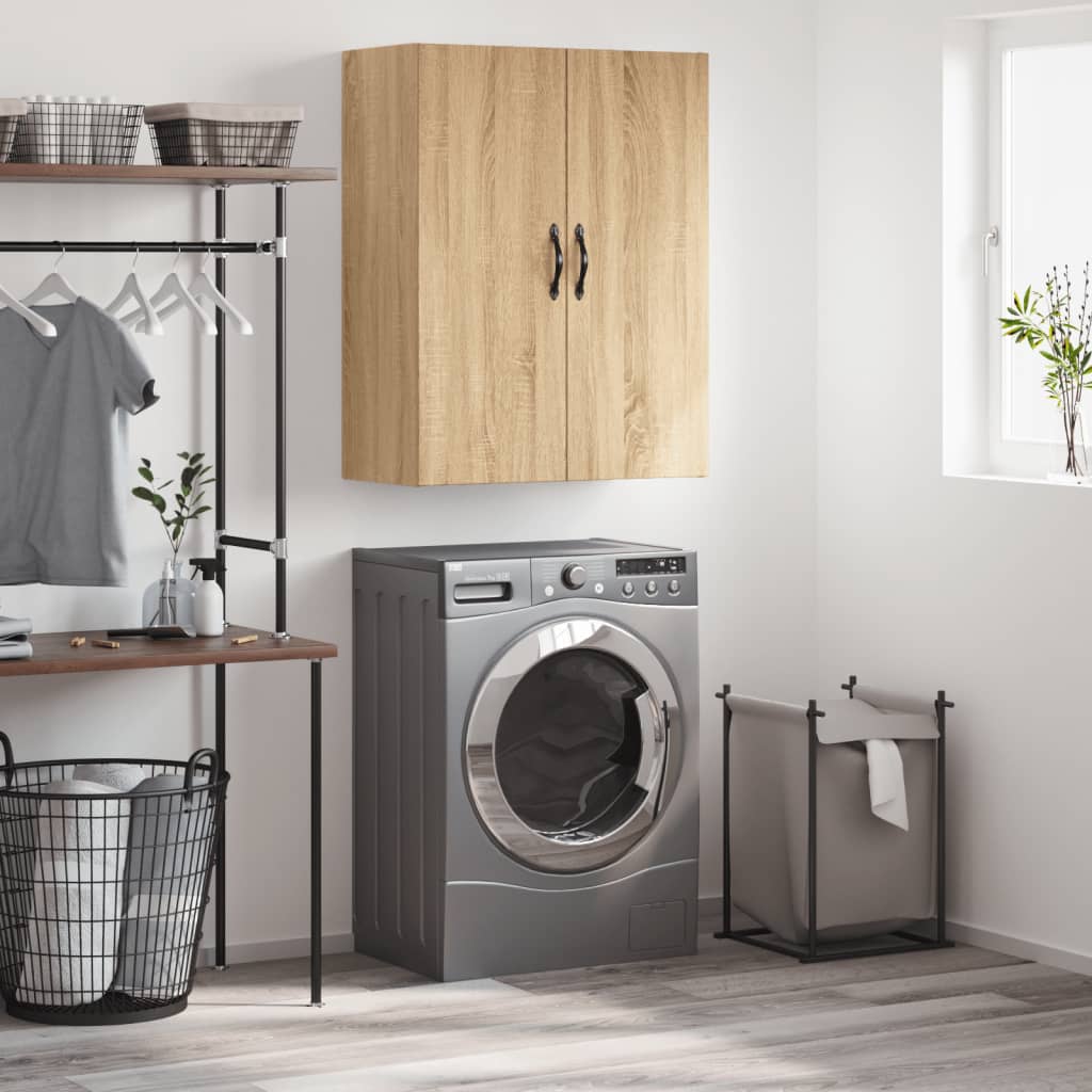 vidaXL Wall Mounted Cabinet Sonoma Oak 69,5x34x90 cm Engineered Wood