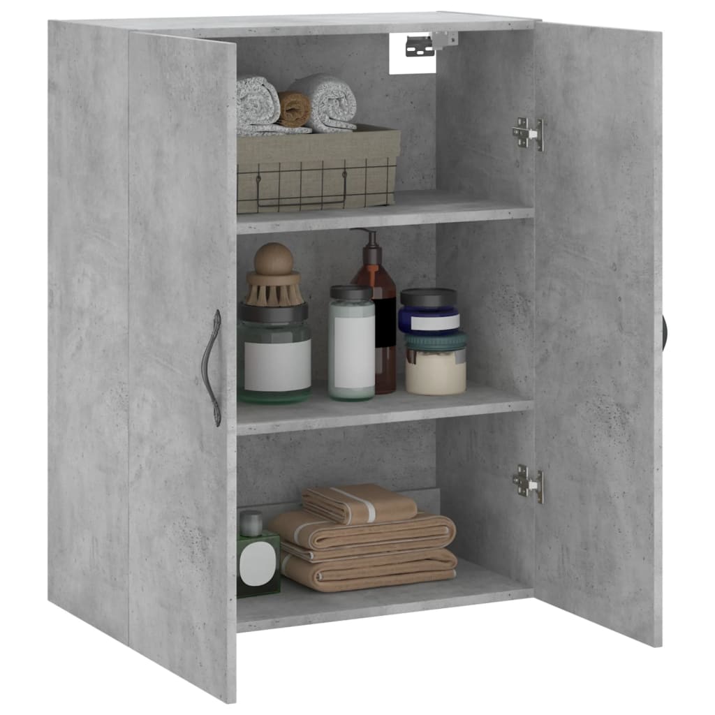 vidaXL Wall Mounted Cabinet Concrete Grey 69.5x34x90cm Engineered Wood