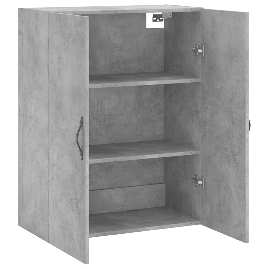 vidaXL Wall Mounted Cabinet Concrete Grey 69.5x34x90cm Engineered Wood