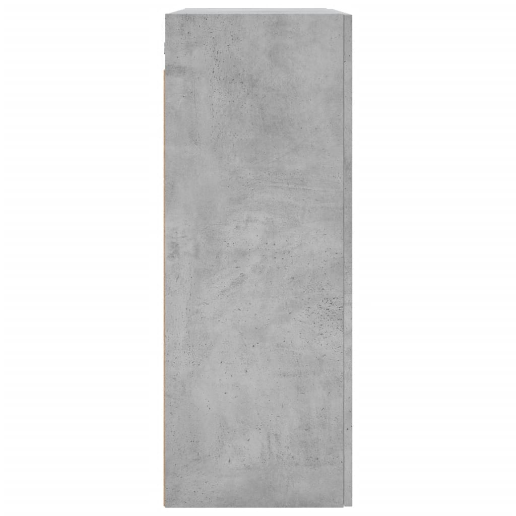 vidaXL Wall Mounted Cabinet Concrete Grey 69.5x34x90cm Engineered Wood