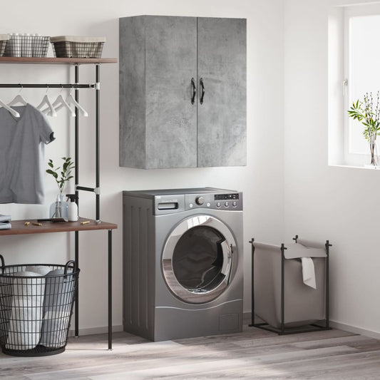 vidaXL Wall Mounted Cabinet Concrete Grey 69.5x34x90cm Engineered Wood