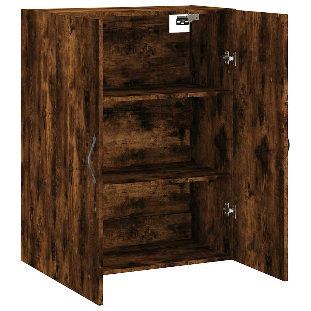 vidaXL Wall Mounted Cabinet Smoked Oak 69.5x34x90 cm Engineered Wood