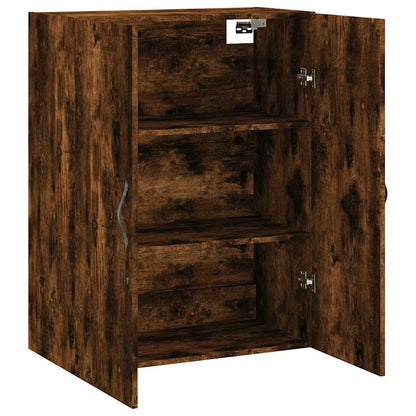 vidaXL Wall Mounted Cabinet Smoked Oak 69.5x34x90 cm Engineered Wood