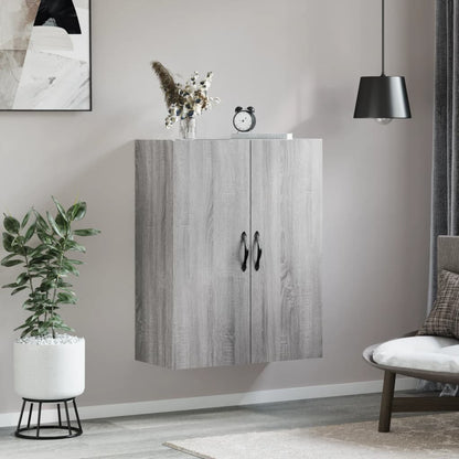 vidaXL Wall Mounted Cabinet Grey Sonoma 69,5x34x90 cm Engineered Wood